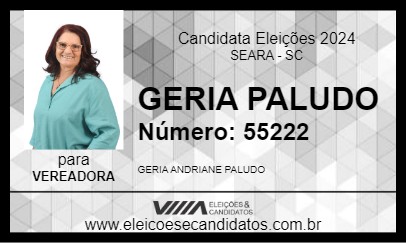 Candidato GERIA PALUDO 2024 - SEARA - Eleições