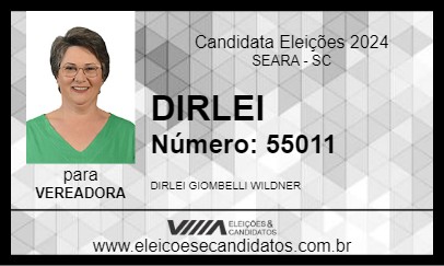 Candidato DIRLEI 2024 - SEARA - Eleições