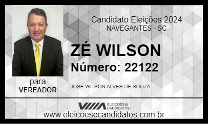 Candidato ZÉ WILSON 2024 - NAVEGANTES - Eleições