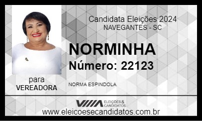 Candidato NORMINHA 2024 - NAVEGANTES - Eleições