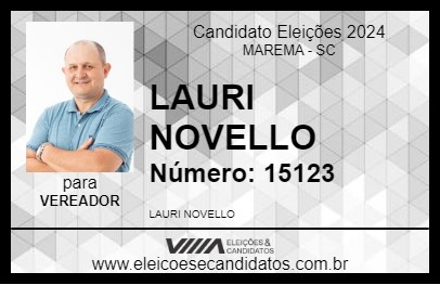 Candidato LAURI NOVELLO 2024 - MAREMA - Eleições