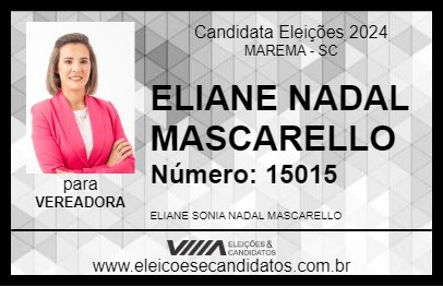 Candidato ELIANE NADAL MASCARELLO 2024 - MAREMA - Eleições