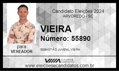 Candidato VIEIRA 2024 - ARVOREDO - Eleições