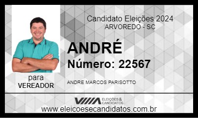 Candidato ANDRÉ 2024 - ARVOREDO - Eleições