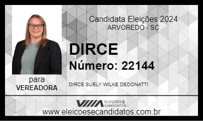 Candidato DIRCE 2024 - ARVOREDO - Eleições