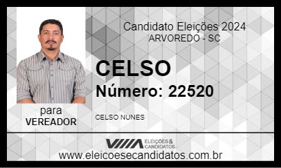 Candidato CELSO 2024 - ARVOREDO - Eleições