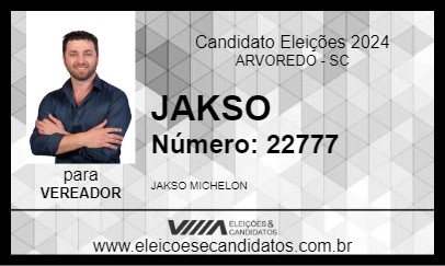 Candidato JAKSO 2024 - ARVOREDO - Eleições