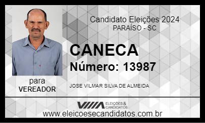 Candidato CANECA 2024 - PARAÍSO - Eleições