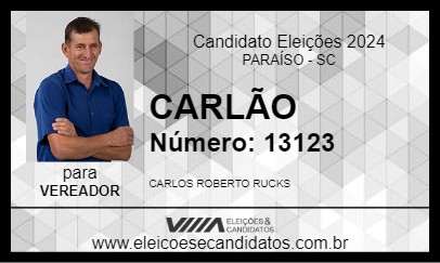 Candidato CARLÃO 2024 - PARAÍSO - Eleições