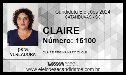 Candidato CLAIRE 2024 - CATANDUVAS - Eleições