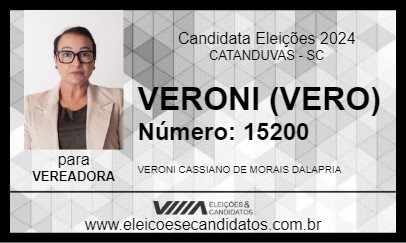 Candidato VERONI (VERO) 2024 - CATANDUVAS - Eleições