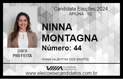 Candidato NINNA MONTAGNA 2024 - APIÚNA - Eleições