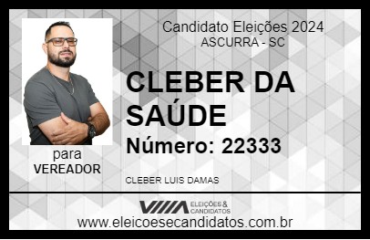 Candidato CLEBER DA SAÚDE 2024 - ASCURRA - Eleições