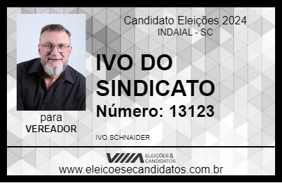 Candidato IVO DO SINDICATO 2024 - INDAIAL - Eleições