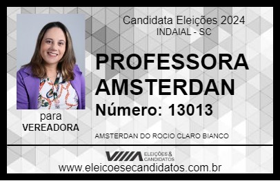 Candidato PROFESSORA AMSTERDAN 2024 - INDAIAL - Eleições