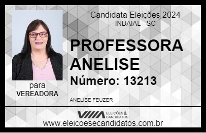 Candidato PROFESSORA ANELISE 2024 - INDAIAL - Eleições