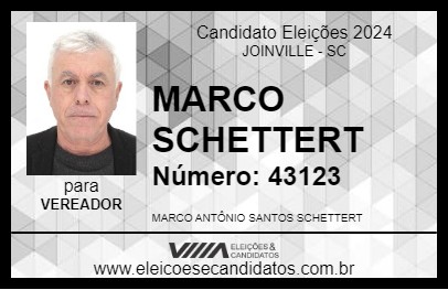 Candidato MARCO SCHETTERT 2024 - JOINVILLE - Eleições