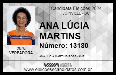 Candidato ANA LÚCIA MARTINS 2024 - JOINVILLE - Eleições