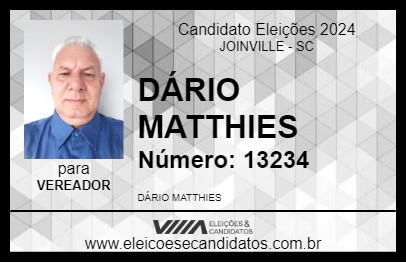 Candidato DÁRIO MATTHIES 2024 - JOINVILLE - Eleições