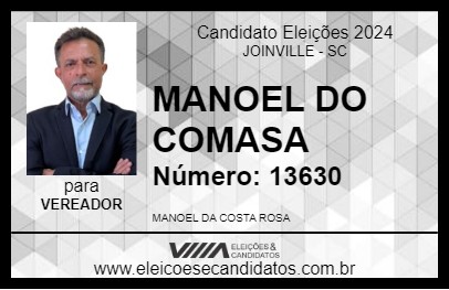 Candidato MANOEL DO COMASA 2024 - JOINVILLE - Eleições