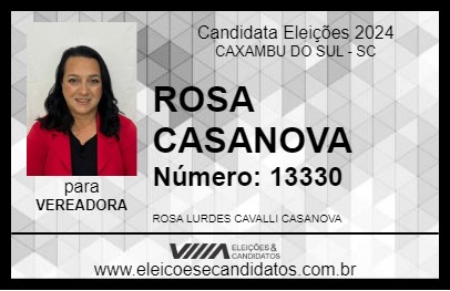 Candidato ROSA CASANOVA 2024 - CAXAMBU DO SUL - Eleições