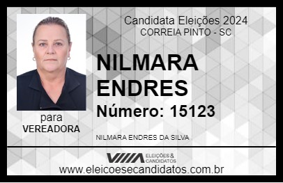 Candidato NILMARA ENDRES 2024 - CORREIA PINTO - Eleições