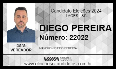 Candidato DIEGO PEREIRA 2024 - LAGES - Eleições