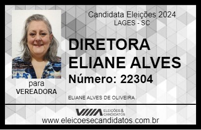 Candidato DIRETORA ELIANE ALVES 2024 - LAGES - Eleições