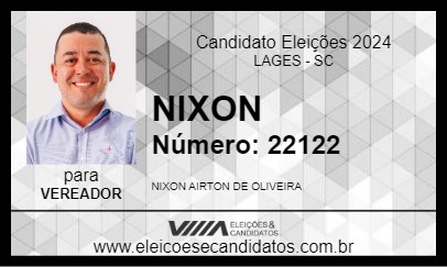 Candidato NIXON 2024 - LAGES - Eleições