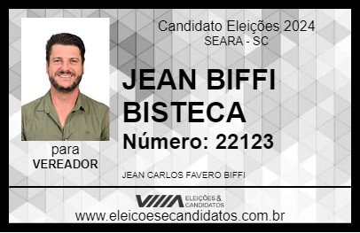 Candidato JEAN BIFFI  BISTECA 2024 - SEARA - Eleições