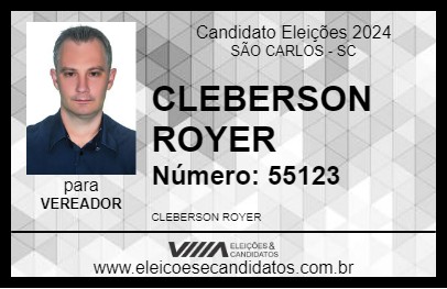 Candidato CLEBERSON ROYER 2024 - SÃO CARLOS - Eleições