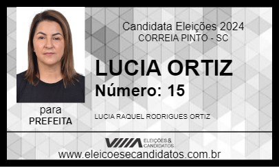 Candidato LUCIA ORTIZ 2024 - CORREIA PINTO - Eleições