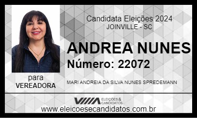 Candidato ANDREA NUNES 2024 - JOINVILLE - Eleições