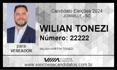 Candidato WILIAN TONEZI 2024 - JOINVILLE - Eleições