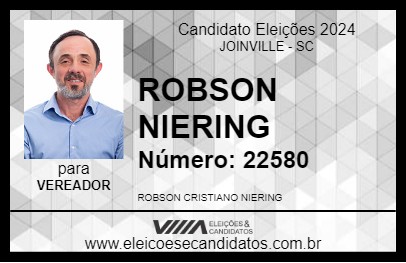 Candidato ROBSON NIERING 2024 - JOINVILLE - Eleições