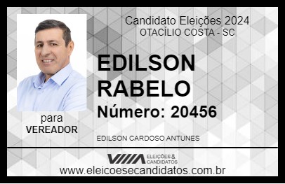 Candidato EDILSON RABELO 2024 - OTACÍLIO COSTA - Eleições