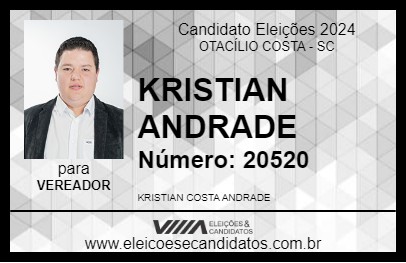 Candidato KRISTIAN ANDRADE 2024 - OTACÍLIO COSTA - Eleições