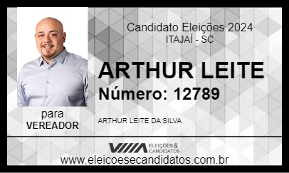 Candidato ARTHUR LEITE 2024 - ITAJAÍ - Eleições