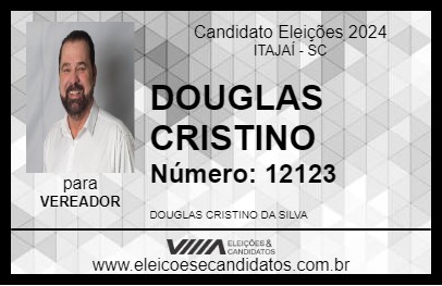 Candidato DOUGLAS CRISTINO 2024 - ITAJAÍ - Eleições