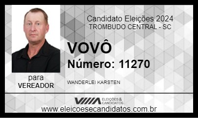 Candidato VOVÔ 2024 - TROMBUDO CENTRAL - Eleições