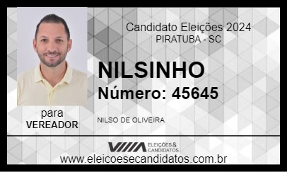 Candidato NILSINHO 2024 - PIRATUBA - Eleições