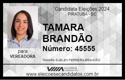 Candidato TAMARA BRANDÃO 2024 - PIRATUBA - Eleições