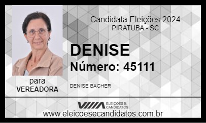 Candidato DENISE 2024 - PIRATUBA - Eleições