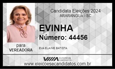 Candidato EVINHA 2024 - ARARANGUÁ - Eleições