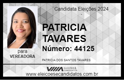 Candidato PATRICIA TAVARES  2024 - PENHA - Eleições