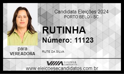 Candidato RUTINHA  2024 - PORTO BELO - Eleições