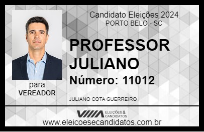 Candidato PROFESSOR JULIANO 2024 - PORTO BELO - Eleições