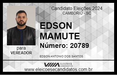 Candidato EDSON MAMUTE 2024 - CAMBORIÚ - Eleições