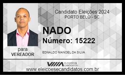 Candidato NADO 2024 - PORTO BELO - Eleições