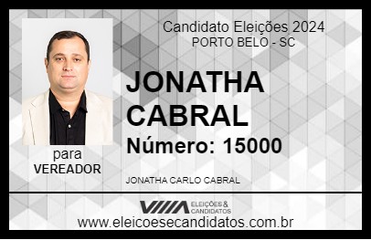 Candidato JONATHA CABRAL 2024 - PORTO BELO - Eleições